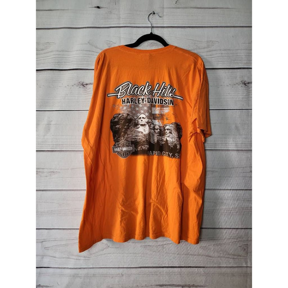 Harley-Davidson Mens 2017 77th Annual Strurgis Black Hills Rally S.D. Orange 3XL - Picture 2 of 6